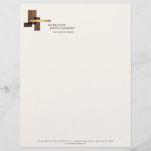Real Estate Developer Logo Ivory Custom Letterhead
