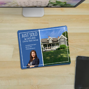 Real Estate Direct Mail Modern Blue Postcard