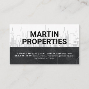 Real Estate   Downtown City Business Card