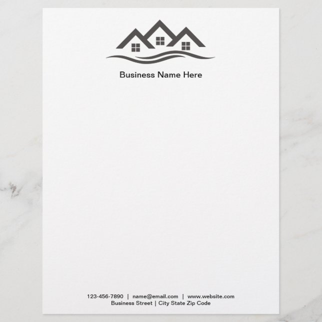 Real Estate Editable Online Letterhead Template (Front)