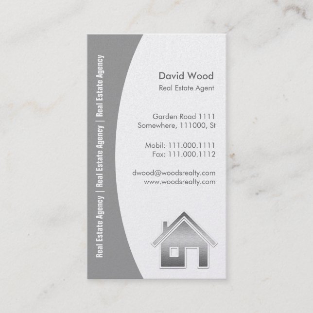 Real Estate Elegant Business Card (Front)