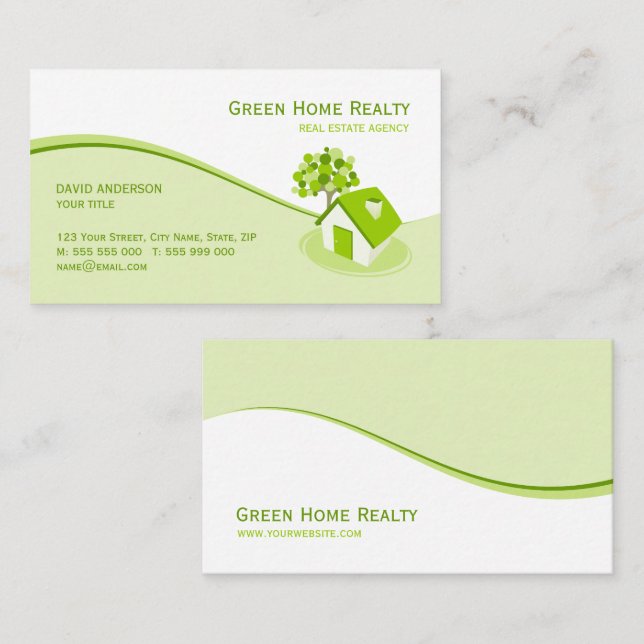 Real Estate Environment Sustainable business card (Front/Back)