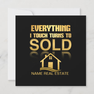 REAL ESTATE everything turns to SOLD Invitation