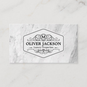 Real Estate   Fancy Elements   Marble Business Card