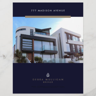 Real Estate Feature Sheet Elegant Custom Flyer