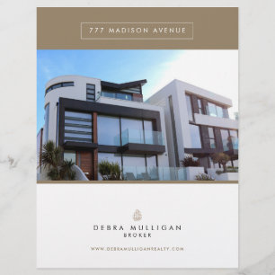 Real Estate Feature Sheet Elegant Custom Flyer