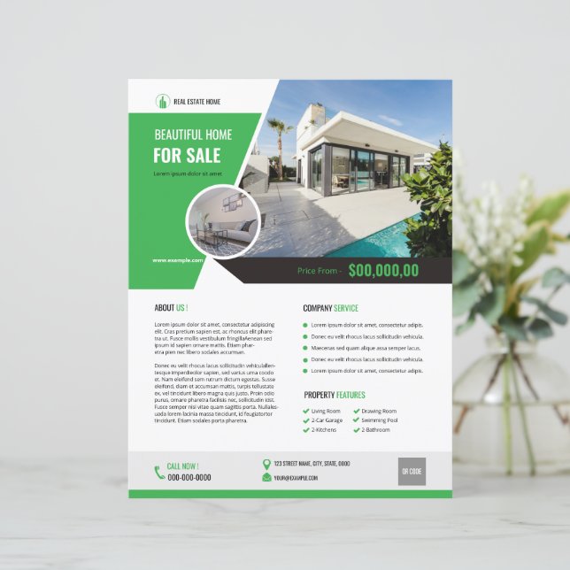 Real Estate Flyer Template (Standing Front)