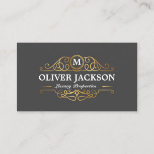 Real Estate Gold Luxury Properties Business Card