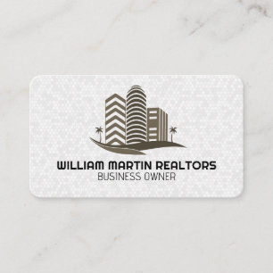 Real Estate Gold Properties   White Geometric Business Card