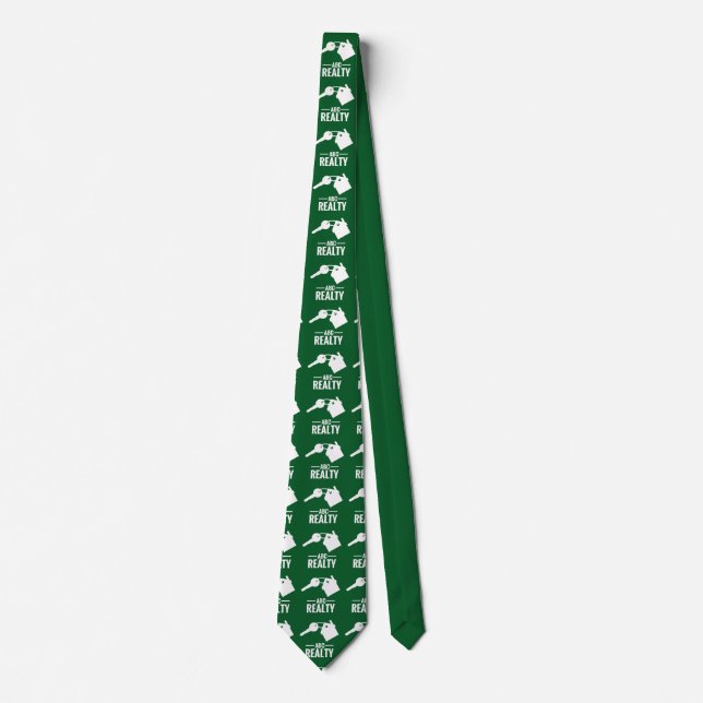 Real Estate Green Agency Branded Neck Tie (Front)