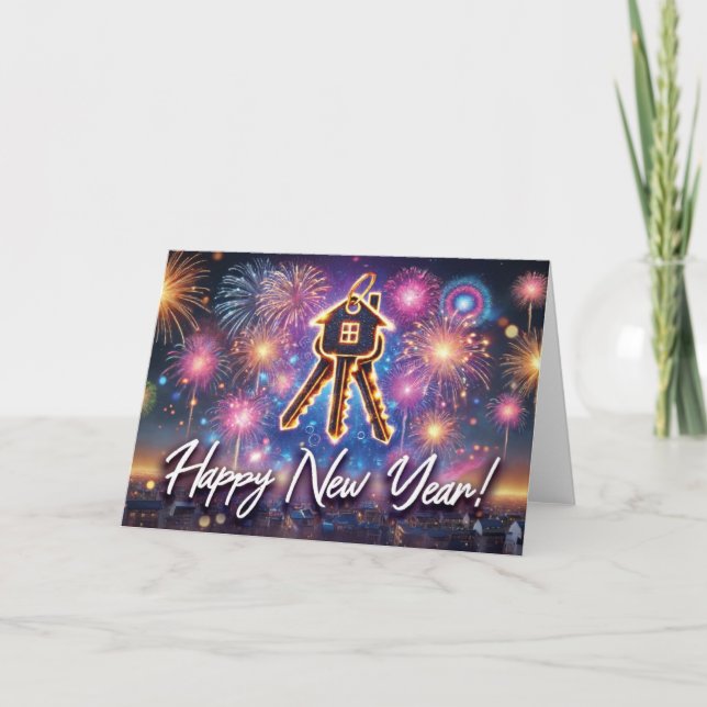 Real Estate Greeting Card - Happy New Years (Front)