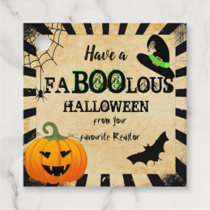 real estate Halloween Pop By referral Favour Tags