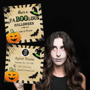 real estate Halloween Pop By referral Favour Tags