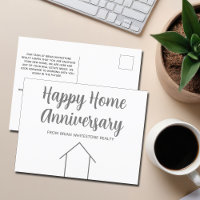 Real Estate Happy Home Anniversary Chic Custom