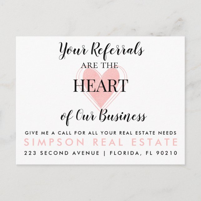 real estate Happy Valentine's Day Announcement Pos (Front)