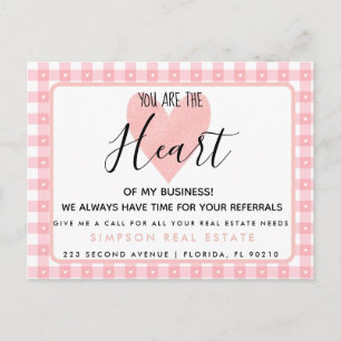real estate heart of my business referral card