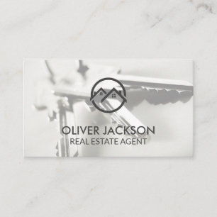 Real Estate Home Icon   Keys Business Card