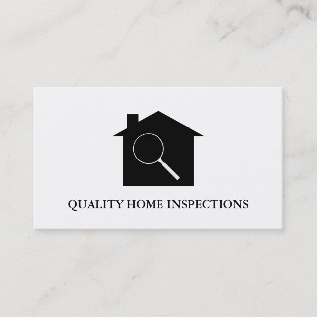 Real Estate Home Inspection Business Card (Front)