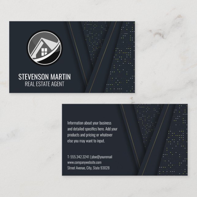 Real Estate Home Logo Business Card (Front/Back)