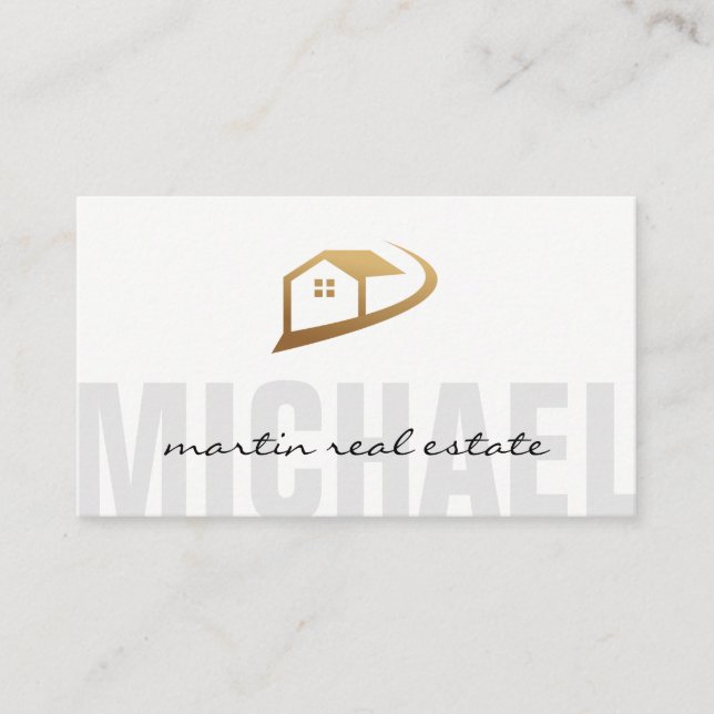 Real Estate Home | Modern Design Business Card (Front)
