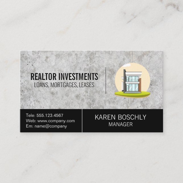 Real Estate Homes \ Modern House Business Card (Front)
