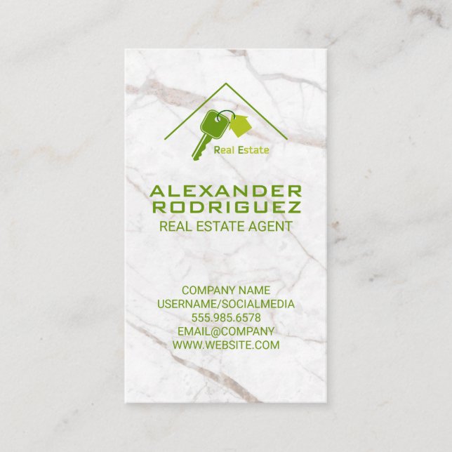 Real Estate House and Keys Business Card (Front)