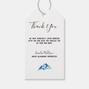 Real Estate House Black White Custom Realtor Gift Tags