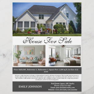 Real Estate House For Sale Flyer