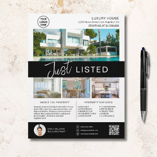 Real Estate House for Sale Logo QR Flyer