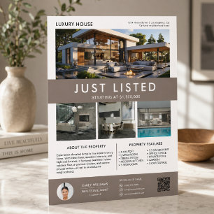 Real Estate House for Sale Photo QR Flyer