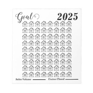 Real Estate House Goal Chart Notepad