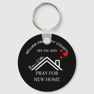 Real Estate House Heart Custom Realtor Keychains