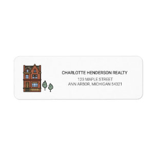 Real Estate House Return Address Label