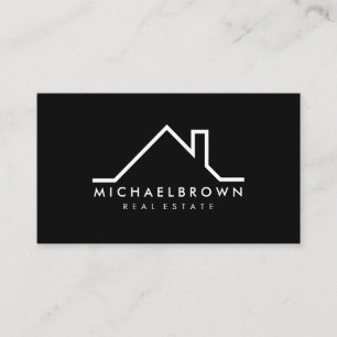 Real Estate House Roof Logo Business Card