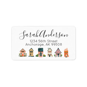Real Estate Houses Return Address Label