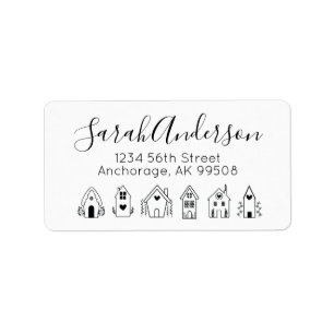 Real Estate Houses Return Address Label