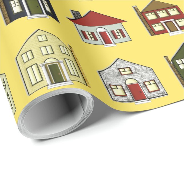 Real Estate Houses Wrapping Paper (Roll Corner)