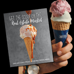real estate ice-cream scoop referrals Announcement Flyer