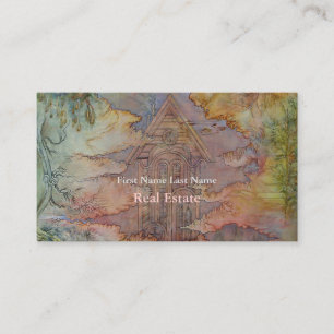 Real Estate Illustrated Artistic Business Card