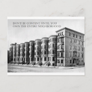 Real Estate Investor Buy the Whole Neighbourhood Postcard