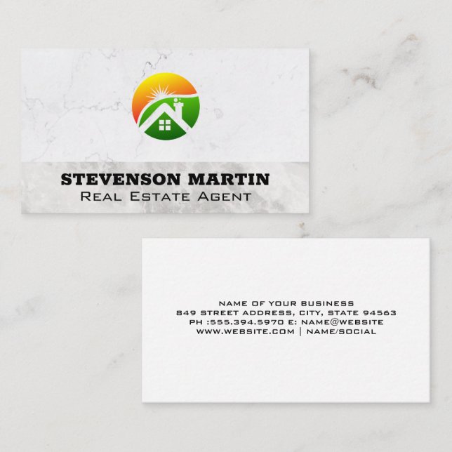 Real Estate Investor | House Logo Business Card (Front/Back)