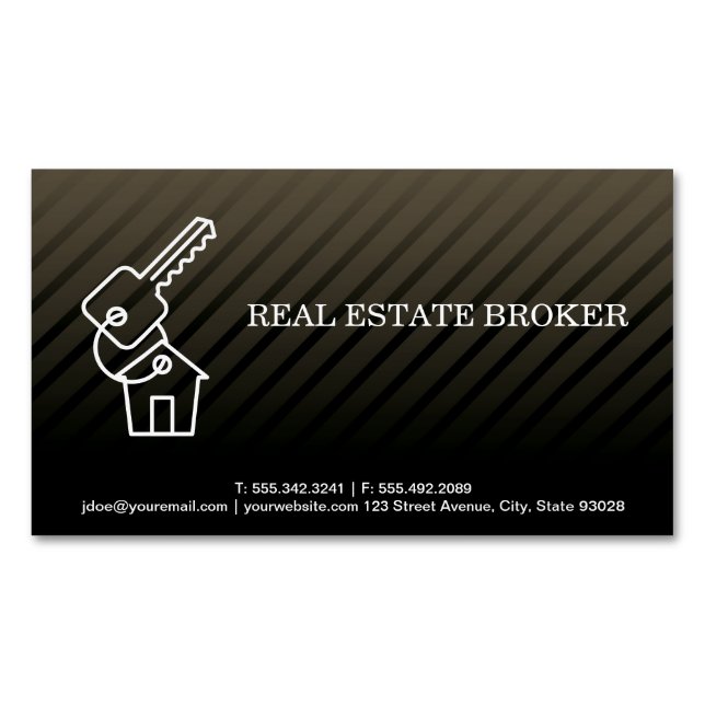 Real Estate Investor | Keys to the Home Magnetic Business Card (Front)