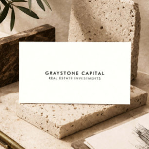 Real Estate Investor Modern Luxury Branding Ivory Business Card