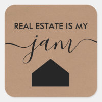 Real Estate is My Jam Gift Tag, Realtor, Kraft
