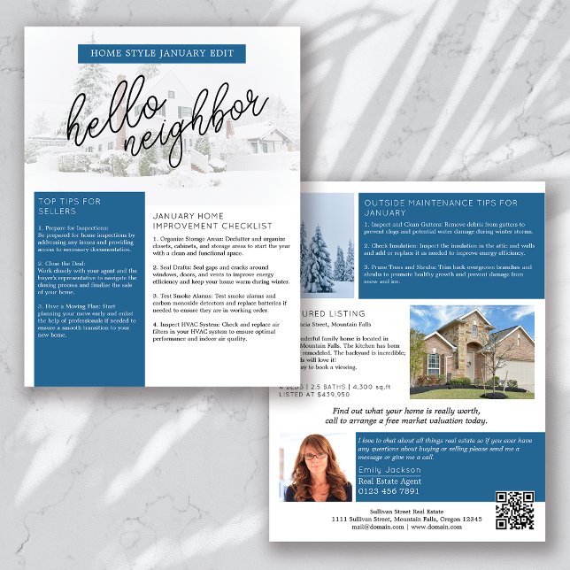 Real Estate January Newsletter Promotional Flyer (Creator Uploaded)