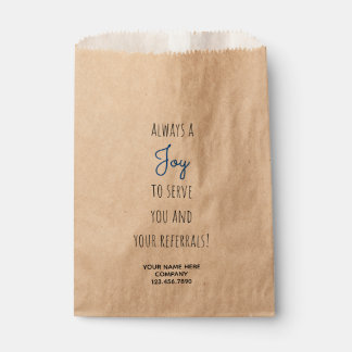 Real Estate Joy Serve Referrals Pop By Open House Favour Bags
