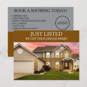 Real Estate Just Listed Postcard Minimal