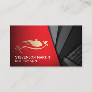 Real Estate Key Bird Logo Business Card
