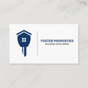 Real Estate Key Logo   Property Business Card