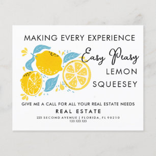 Real Estate LEMON Referrals Announcement   Fun Age Flyer
